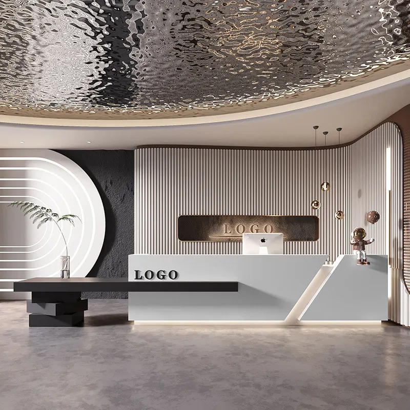 

Modern Luxury Reception Desks Executive Shelves Beauty Display Reception Desks Design Aesthetic Escritorio Lounge Furniture