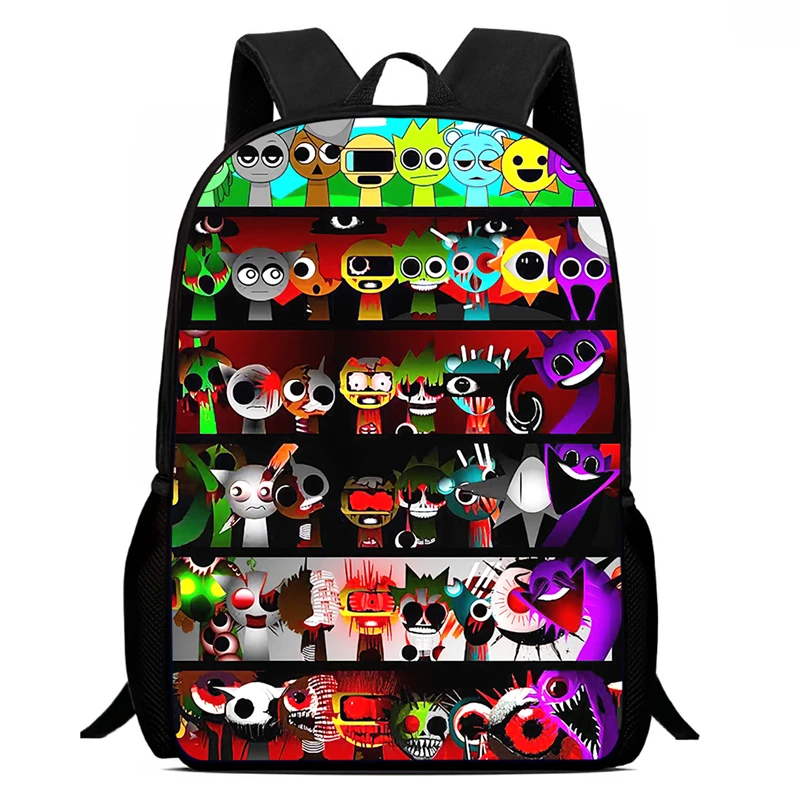 Mochila School Backpack,Cartoon S-sprunki School Bags for Girls Boys,Durable &Light Weight Kids Backpack for Kindergarteen