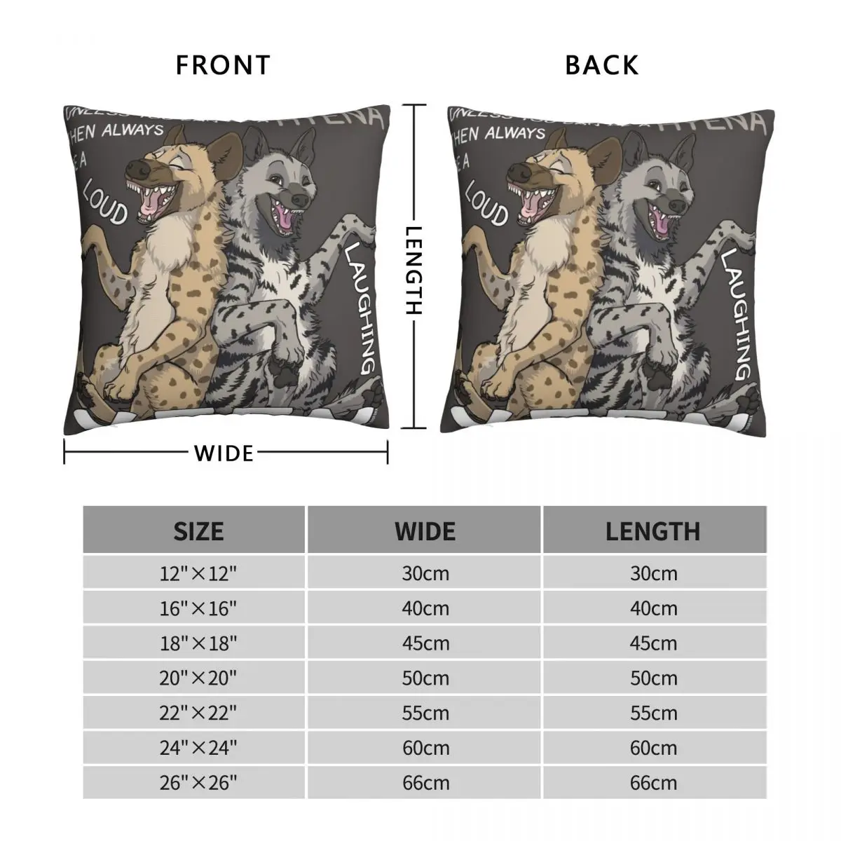 Always Be Hyena For Dark Square Pillowcase Polyester Linen Velvet Creative Decorative Pillow Case Bed Cushion Cover Wholesale