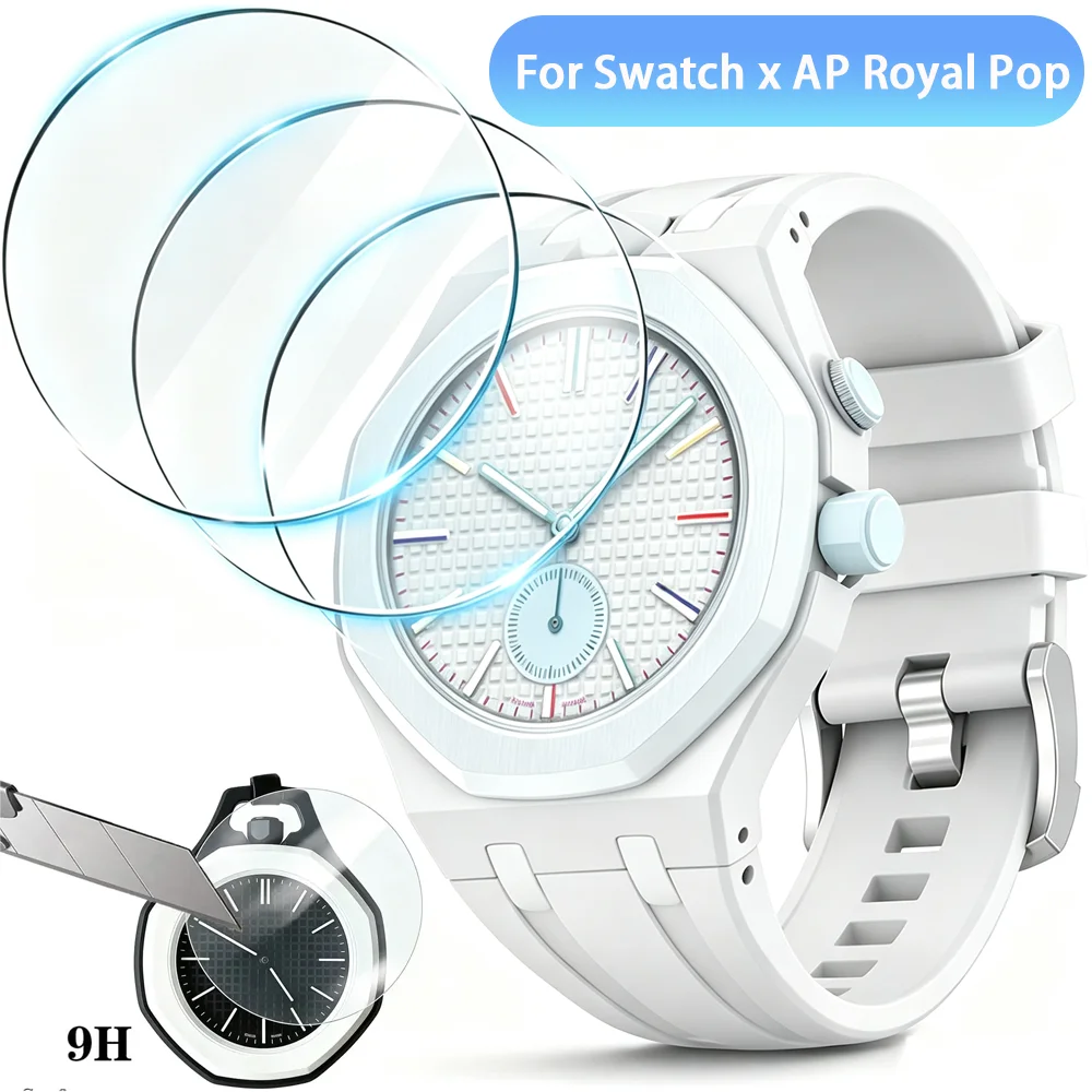 Verre trempé pour montre de poche Swatch X AP Royal Pop, protecteur d'écran, Film anti-rayures, housse de protection, accessoires pour montre intelligente