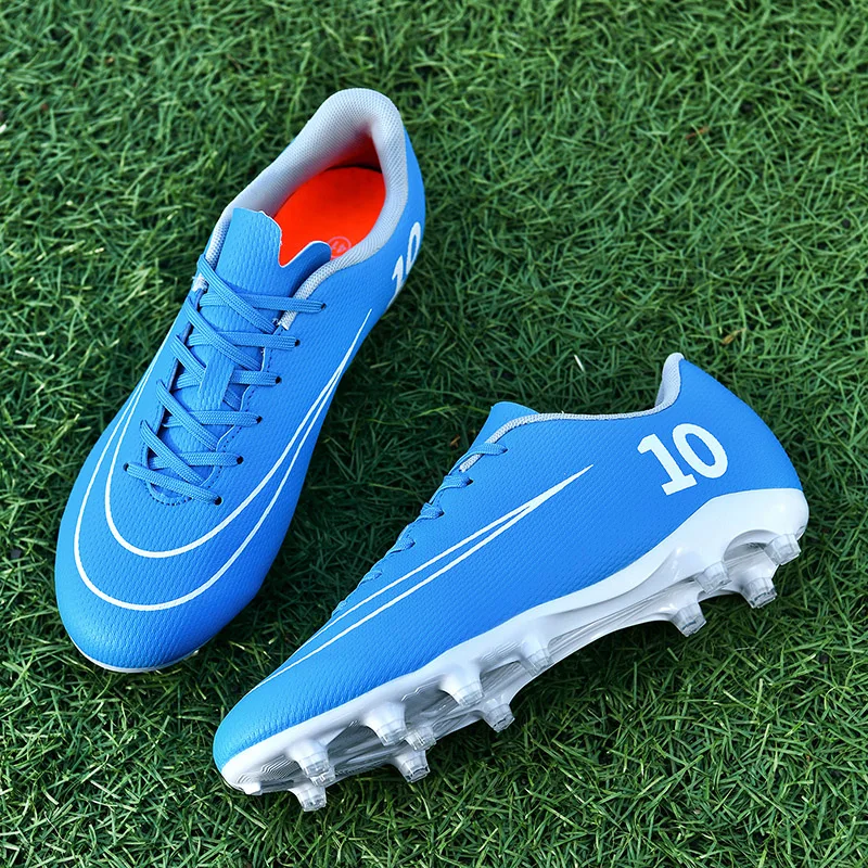 Men‘s Football Shoes Outdoor FG Soccer Shoes Turf Futsal Soccer Cleats Anti Slip Football Training Sneakers Children Soccer Boot