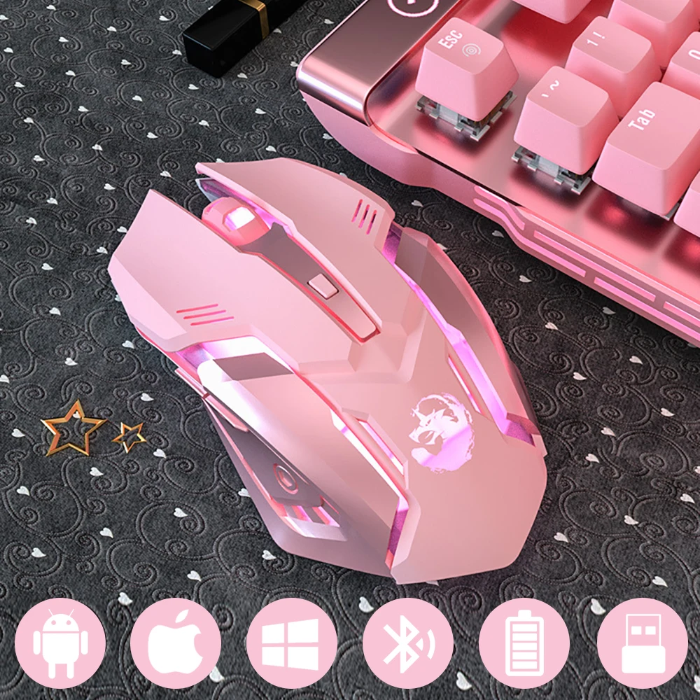 Ergonomic Wired Gaming Mouse 6 Buttons LED 2400 DPI USB Computer Mouse Gamer Mouse K3 Pink Gaming Mouse For PC Laptop