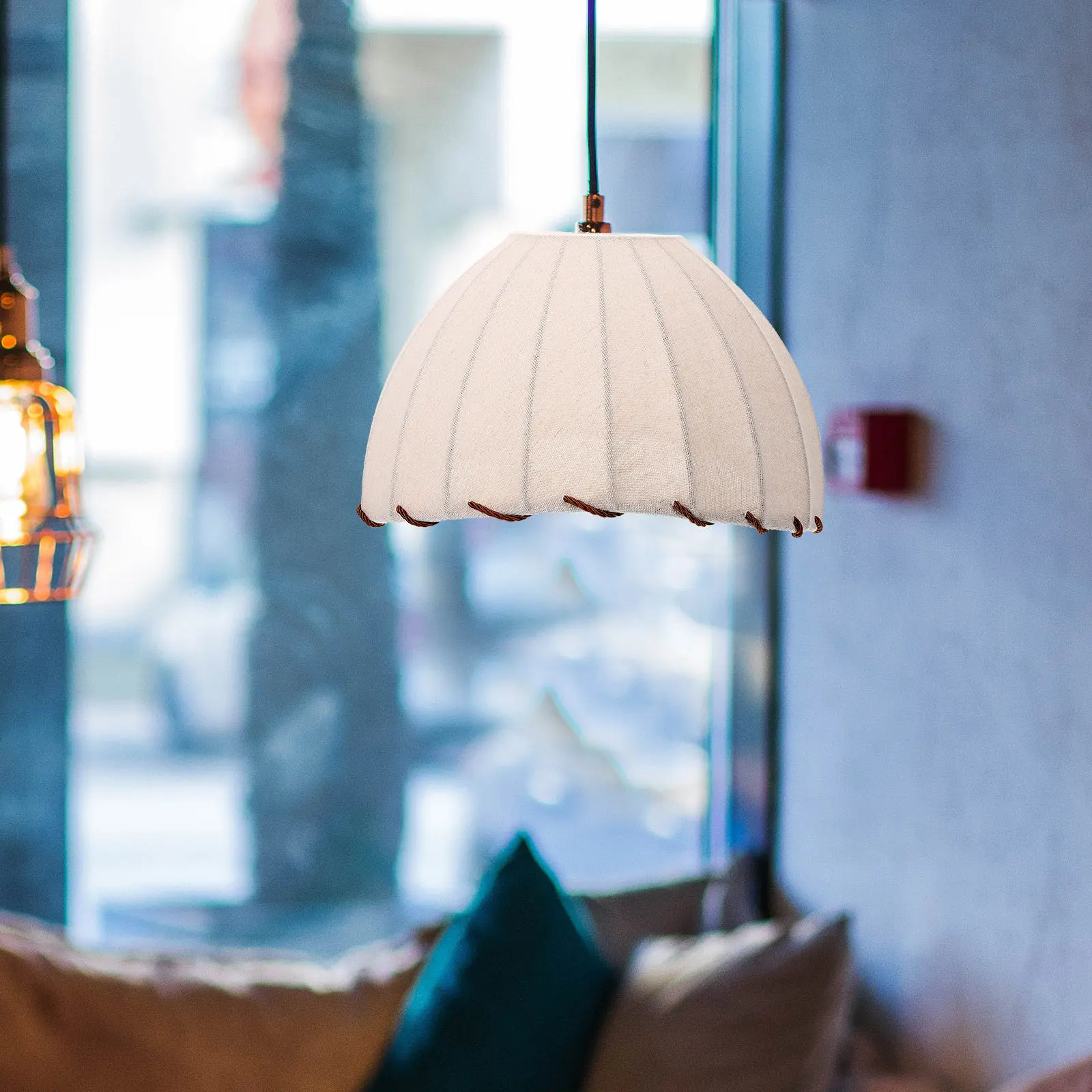 

Rustic Fabric Lampshade Large Pendant Light Cover Retro Ch Shade Decorative Table Lamp Shades Replacement Linen Dome Cover