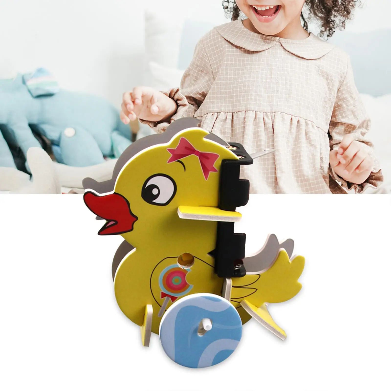 Physical Scientific Experiment Set Swing Yellow Duck Science Toy for Kids