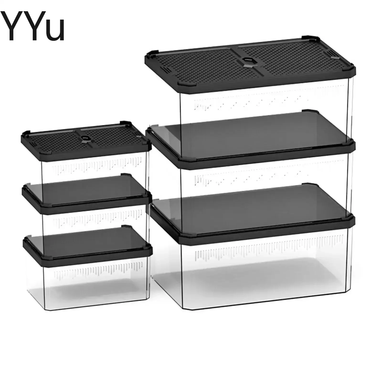 Reptile Terrarium Sturdy Easy Clean Habitat Cage for Scorpions Turtle Geckos
