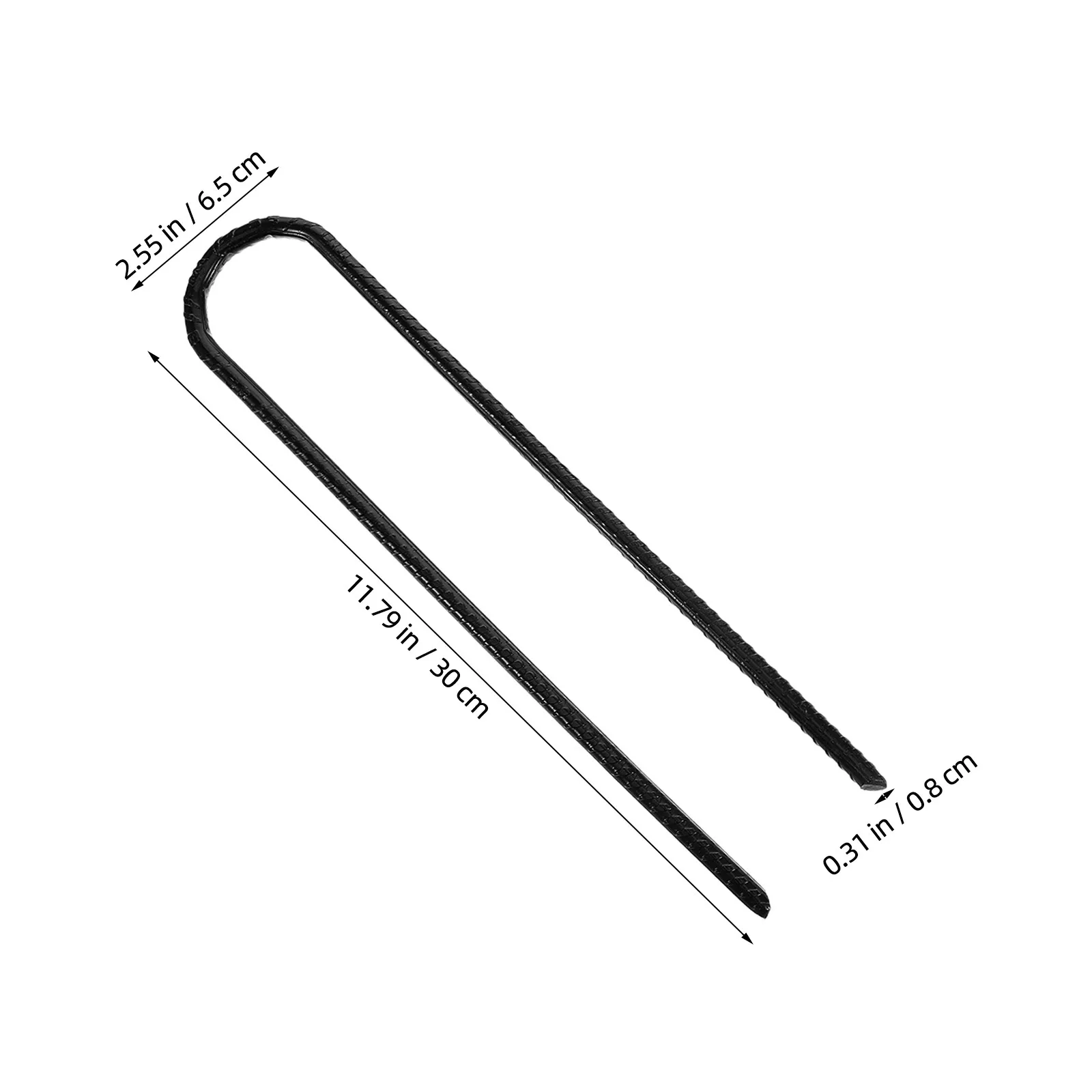 4Pcs Heavy Duty Steel Tent Stakes U Shaped Ground Anchors for Tarpaulin Fence Landscape Yard Swing Stabilizing Pins