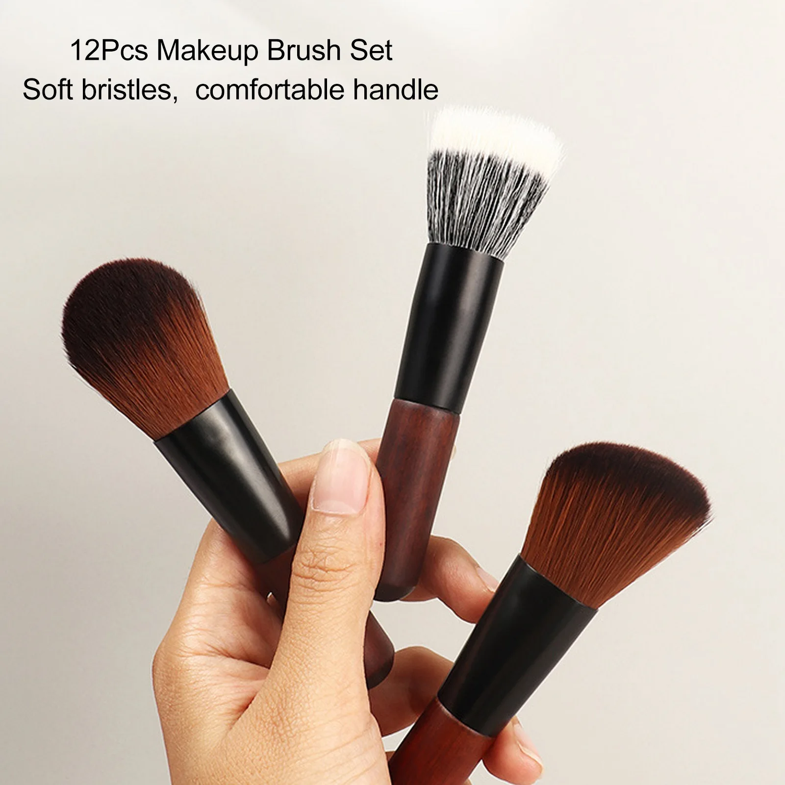 Travel Makeup Brush Set Synthetic Mini 12PCS Powder Highlight Concealer Eye Shadows Blush Mini Makeup Brushes