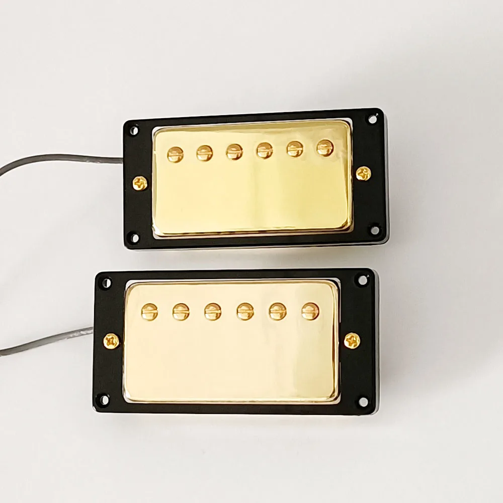 Humbucker Electric Guitar Pickup Gold Neck Bridge Pickup for LP Style Electric Guitar Brass Cover Guitarra Pickup