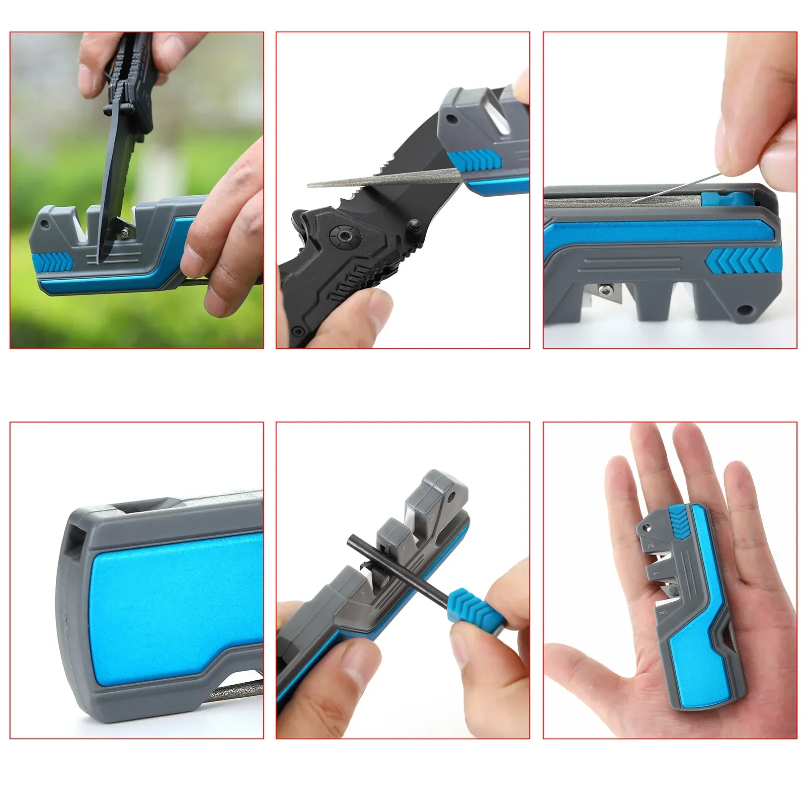 High Quality Automatic Angle Adjustment Outdoor Knife Sharpener Multifunctional Tool for Saw Axe Scissors Garden Home for Men's