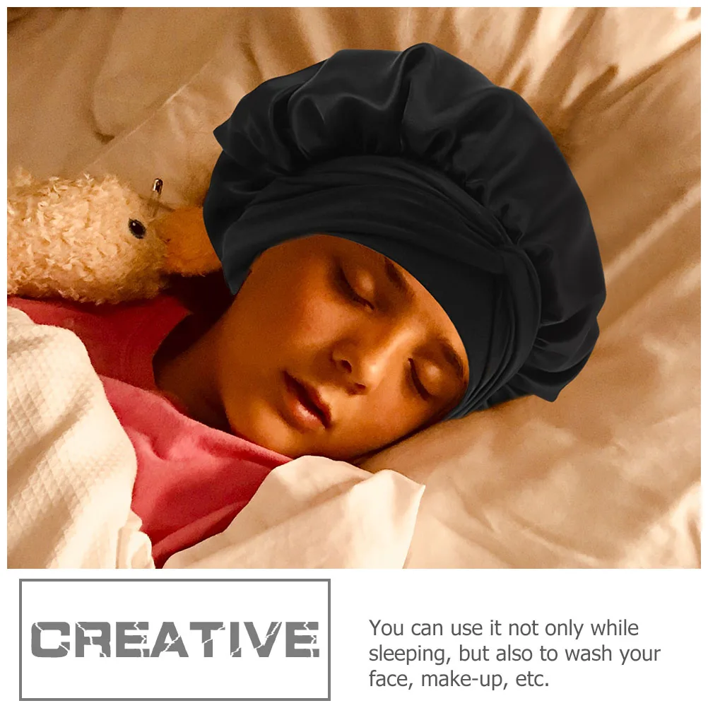 

Hats Strap Night Satin Bonnet for Sleeping Caps Women Hair Protector Braid Black Man