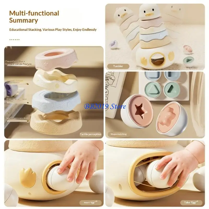 Q0KB Pädagogisches rotierendes Stapelturm-Ringspiel für Kinder, praktisches Lernspielzeug