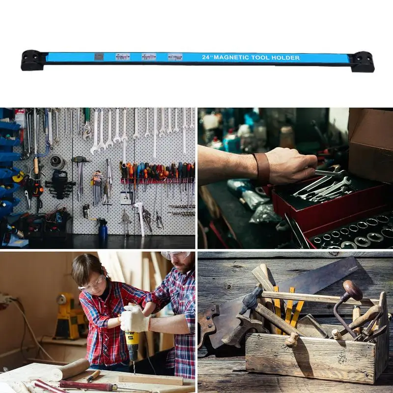Imagem -05 - Suporte de Ferramentas Magnético para Garagem e Bancada Ferramenta Resistente Barra Magnética Tiras Magnéticas Ajustáveis Grande Capacidade