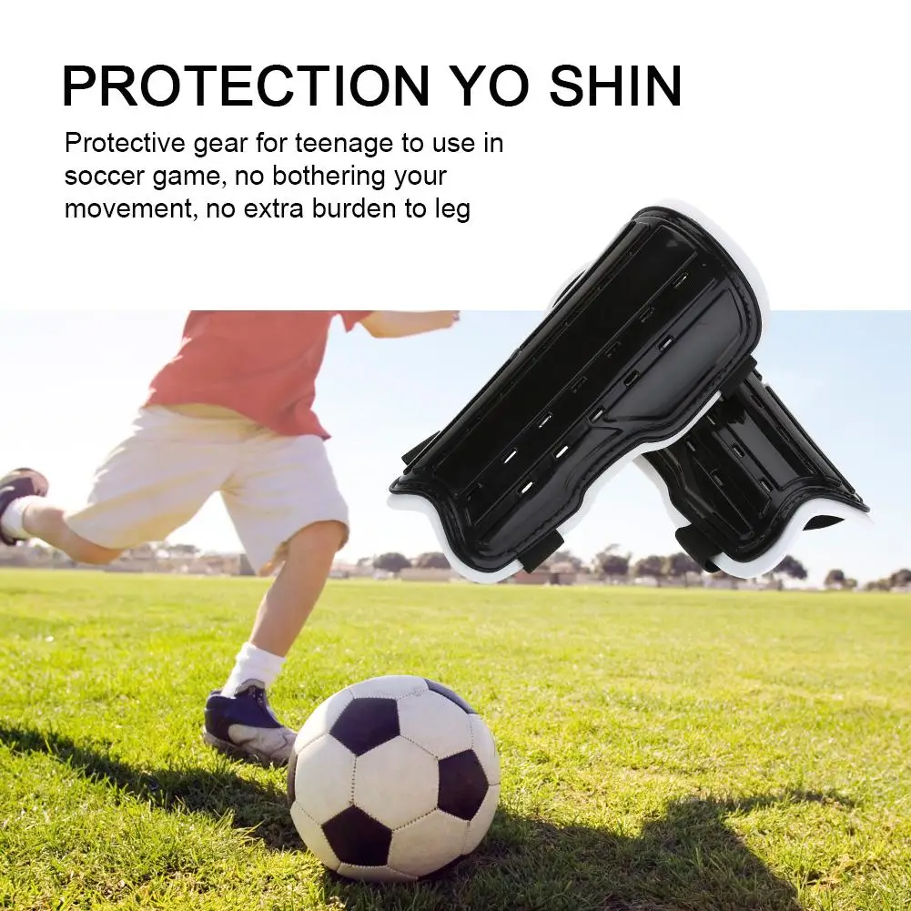 1Pair Soccer Shin Guards for Adults Kids Teenagers, Adjustable Straps, Padded Knee Protectors, Football Sports Gear