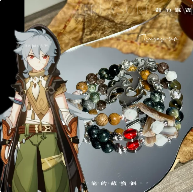 

Anime Genshin Impact Razor Cosplay Game Handmade Bracelets Hand Chain Accessories Birthday Halloween Gifts