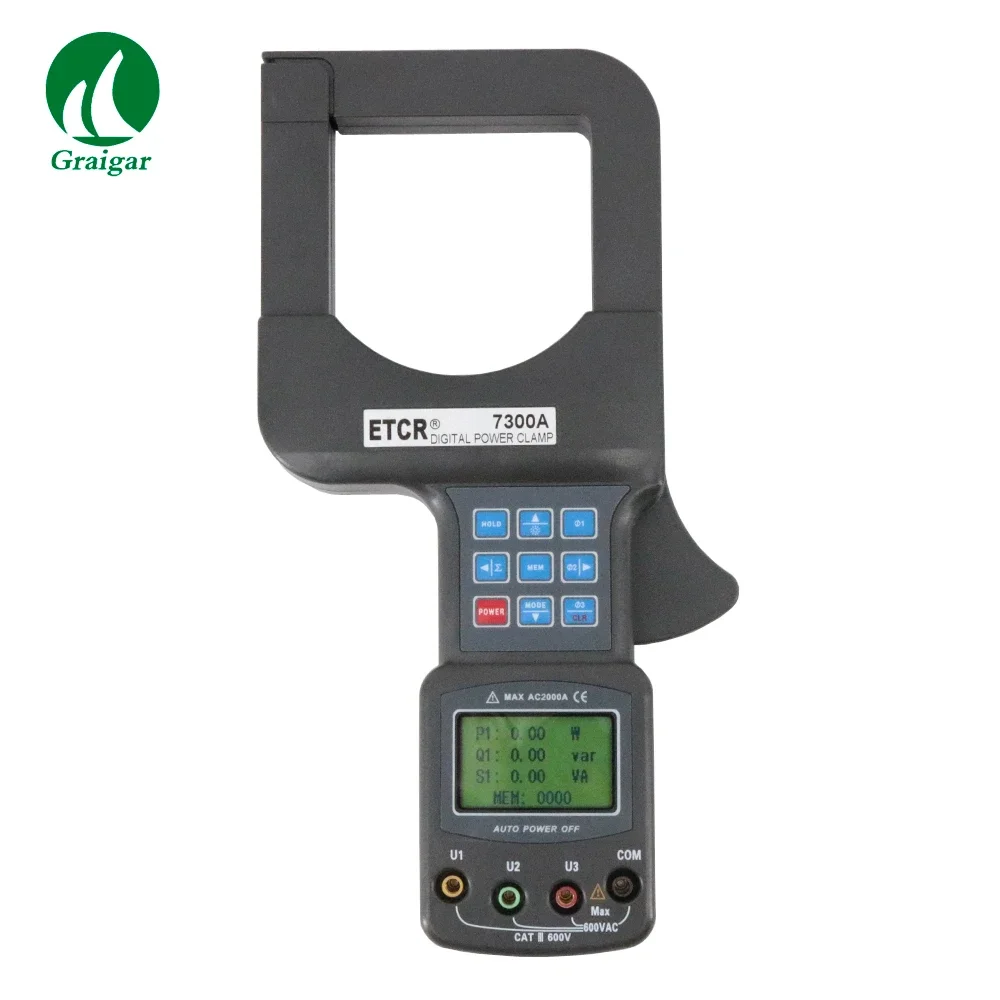 

2026 ETCR7300A Large Caliber Three Phase Power Tester AC 0.0A-2000A With Automatic Shift Store