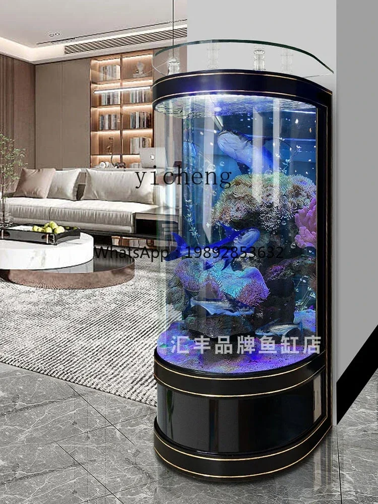 

W31- lazy water-free semi-circular living room floor-to-ceiling household medium and large integrated aquarium