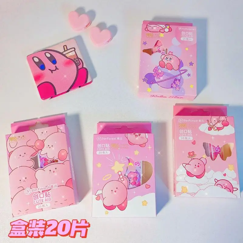 Kirby Non-Woven Fabric Band-Aid Child Cartoon Girl Hemostatic Band-Aid Cute Kawaii Waterproof Breathable Portable Band-Aid