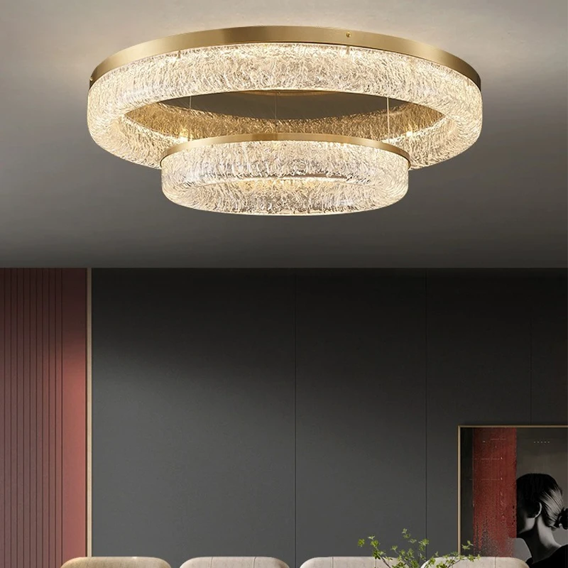 BOSSEN Full copper resin stainless steel ceiling light LED appliances Super bright living room bedroom dimmable chandelier