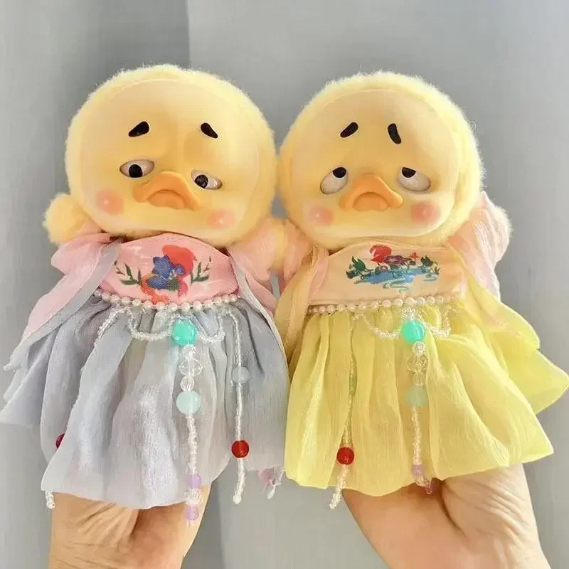 Accesorios de la serie de peluche de pato para muñecas, ropa de Mini muñeca linda, vestidos de disfraz antiguos de pato amarillo, accesorios de muñecas de 15cm