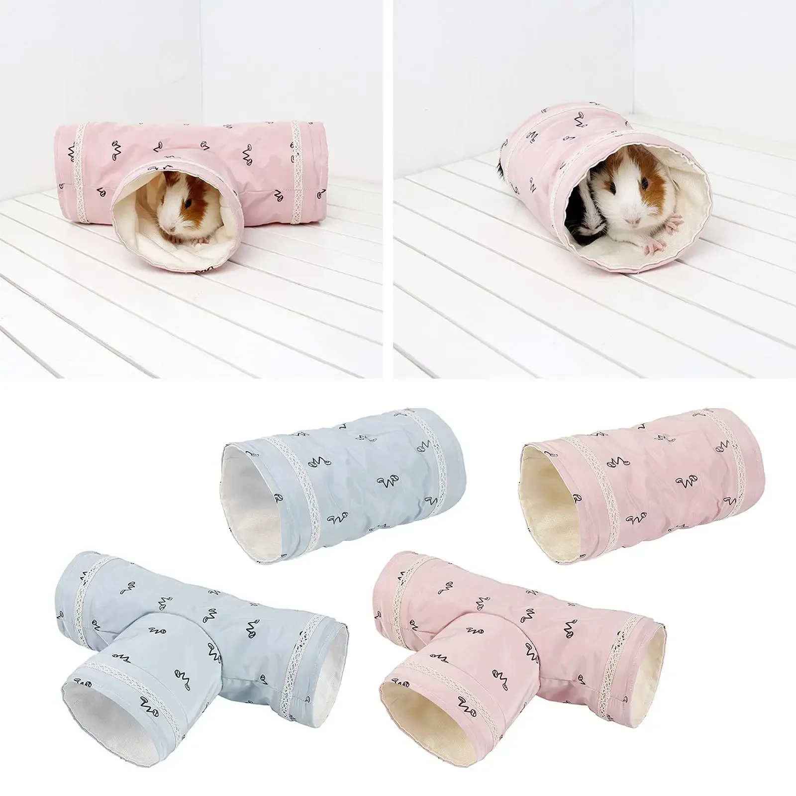 Guinea Pig Tunnel Tube Chinchilla Hedgehogs Dutch Rats Hamsters Cage Accessories Supplie Bearded Dragon Small Animal Pet Bed Toy