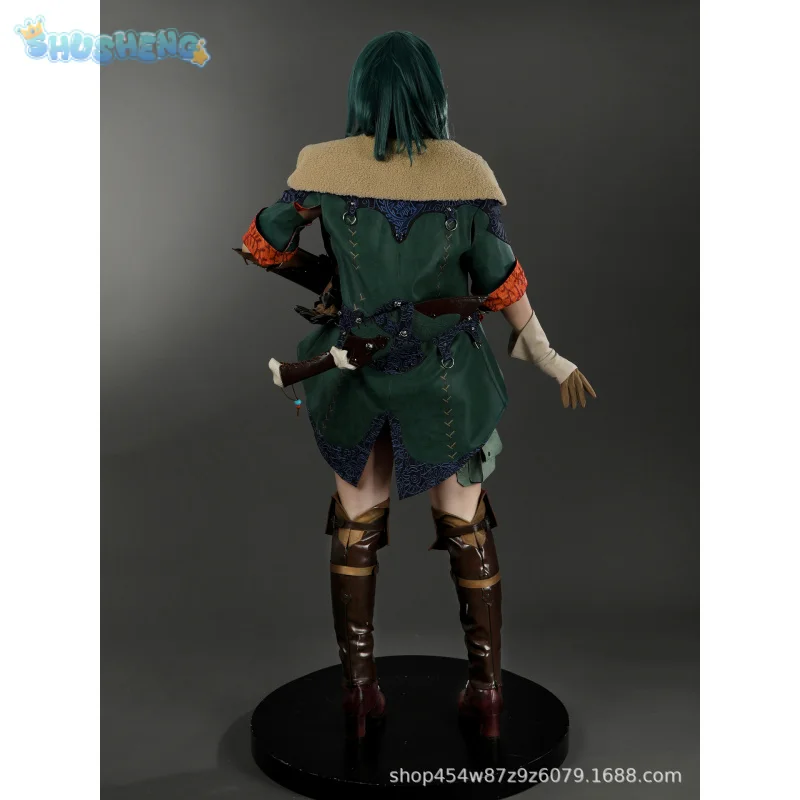 أزياء ألما مونستر التأثيرية لعبة هنتر كوس وايلدز جيما أحذية سترات دعائم أقنعة الهالوين كرنفال المرأة الخيال زي جديد #4