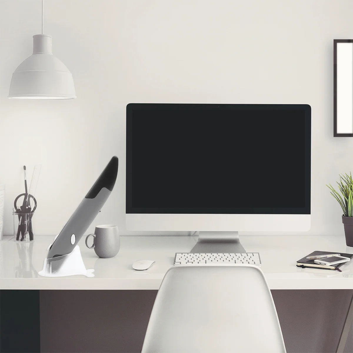 

Wireless 2.4g Grey Pen Mouse Ergonomic Design Portable Mini 4 Keys Optical Presenter for Laptop Tablet Pc Desktop Smart