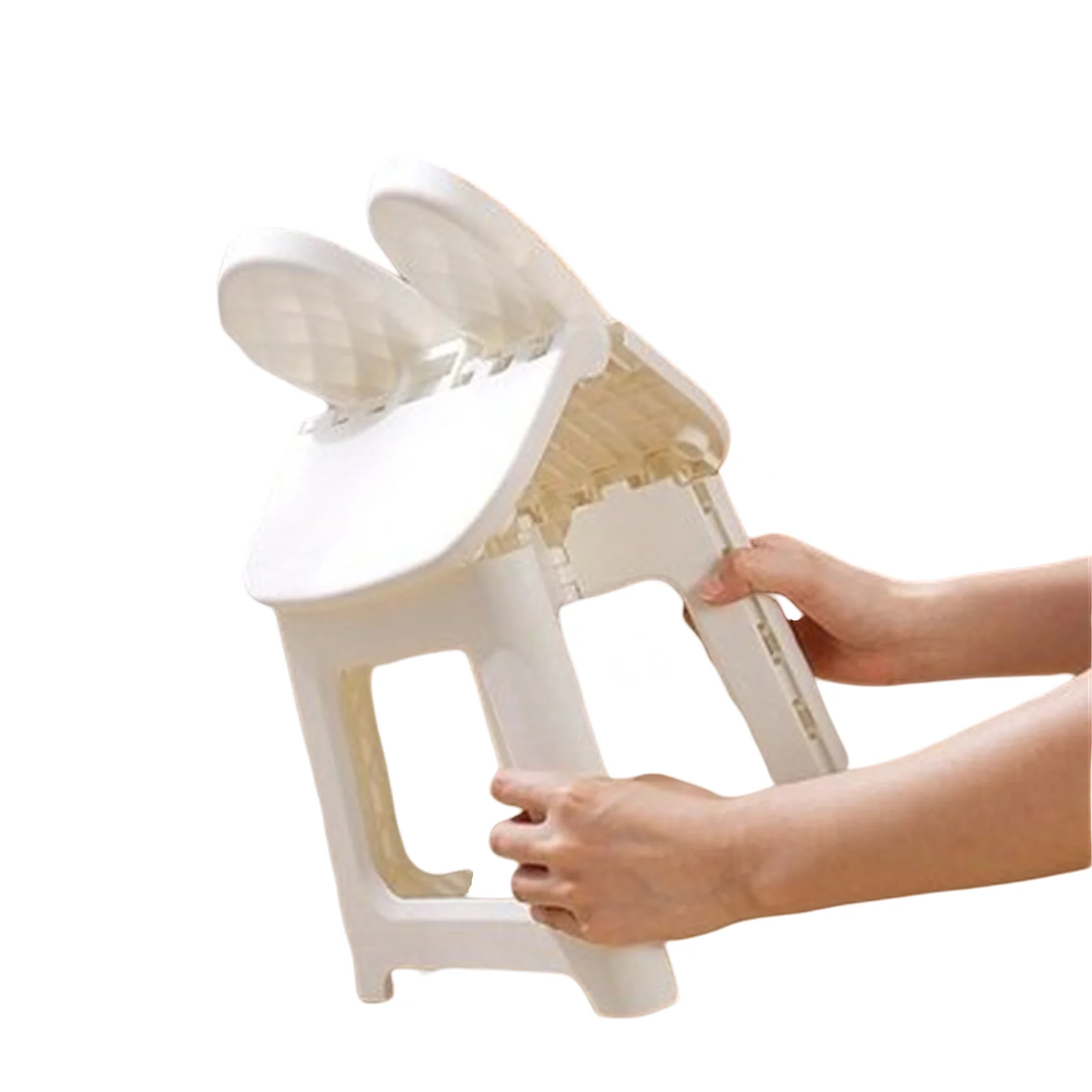 Bunny folding chair back chair thickened portable home chair outdoor creative stool cartoon back chair plastic folding image 4