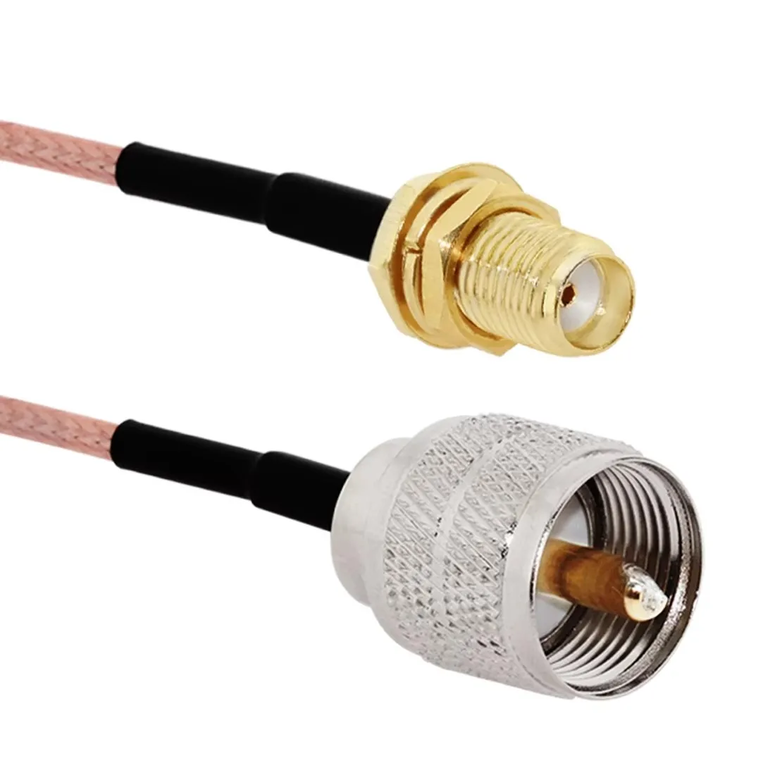 RG316 UHF PL259 SO239 auf SMA Stecker & Buchse Gerader Anschluss RF Jumper Pigtail Kabel 6" 8" – Detail 2