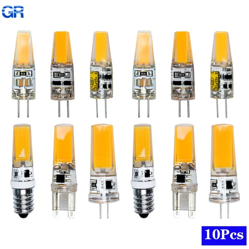 

10pcs/lot G4 LED Bulb 12V 3W 6W Light Bulb G9 E14 Led COB Lamp 220V Spotlight Chandelier Lighting Replace 30W 60W Halogen Lamps