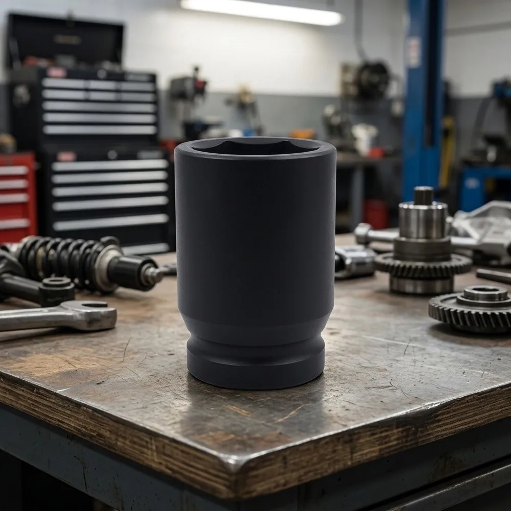38 mm Hex Socket for 1-Inch Pneumatic For Impact Wrenches Used in Garage-Based For Tire Repair and Wheel Replacement Operations