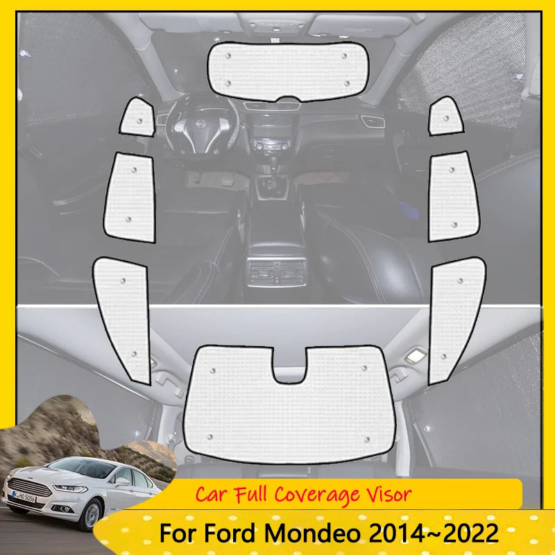 For Ford Mondeo Mk 5 MD CD391 Ford Fusion MK2 2014~2022 Car Full Coverage Sunshades Protector Windshield Cover Reflective Visor