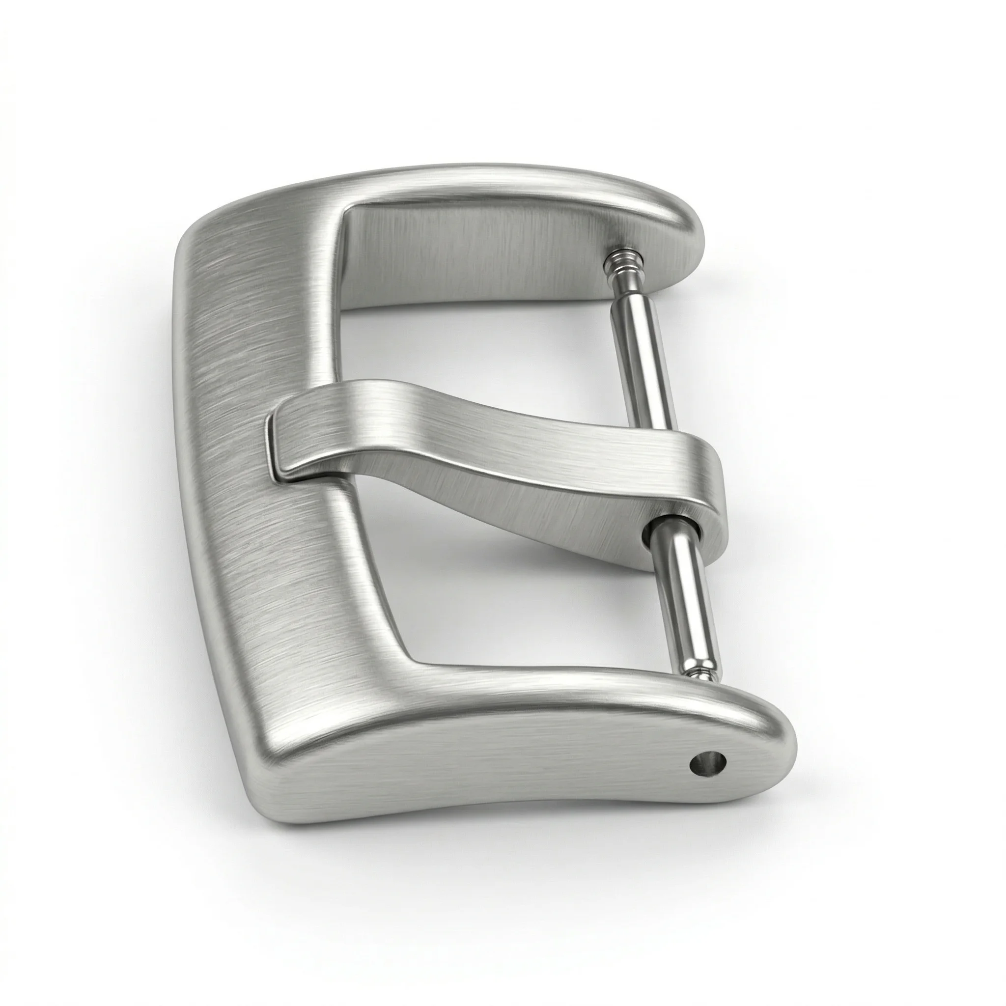 Solid Square Stainless Steel Watch Buckle 16mm 18mm 20mm 22mm 24mm Brushed Metal Pin Clasp Tang For Rubber Watchband Strap
