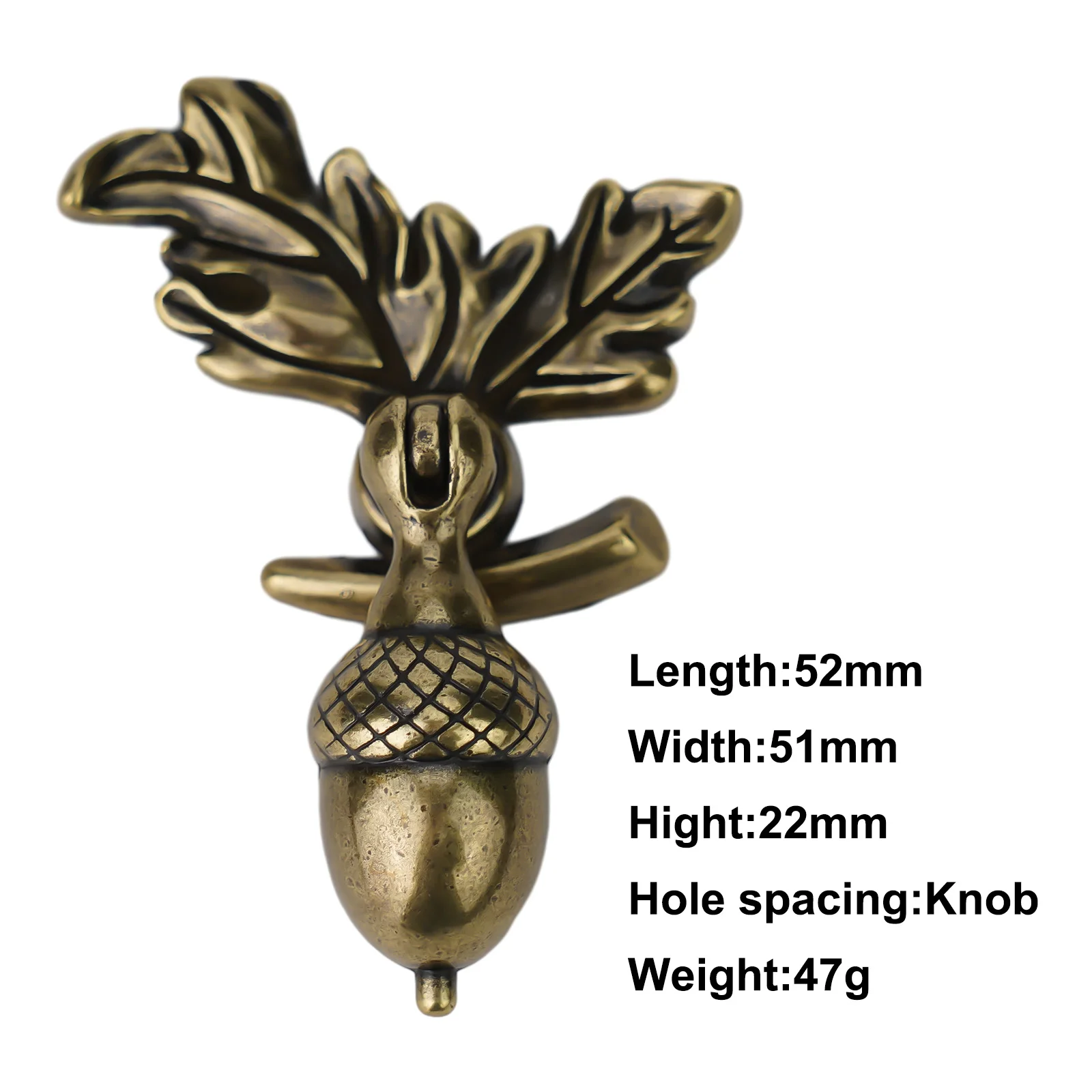 Acorn-Shaped Zinc Alloy Drawer Knob for Use on For Kitchen Cabinets Bathroom Vanities Bedroom Dressers and Entryway Furniture