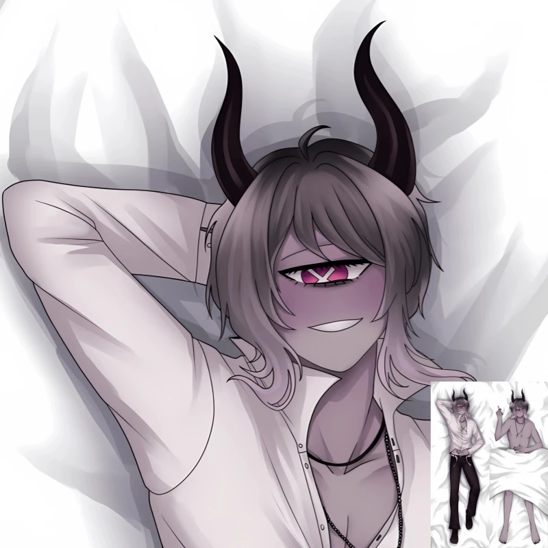 

Наволочка для подушки дакимакура с аниме-принтом «Демон-мальчик», двусторонняя, в натуральную величину, подарок