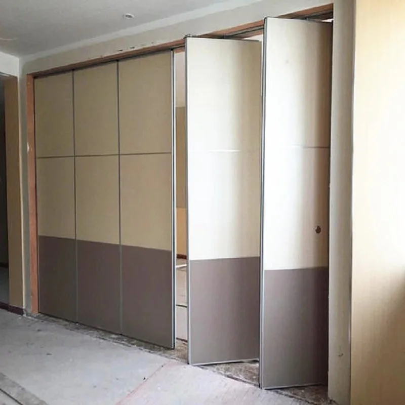 

Modern Sliding Rolling Collapsing Movable Wooden Folding Wall Partitions for Church Auditoriums Temporary Huge Area Division