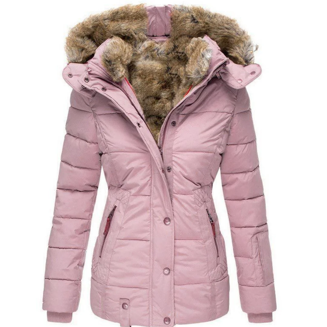 Autumn Winter Fashion Women's Zipper Hooded Cotton Jacket Outwear Casual Thick Long Coat Lightweight Down Jacket Hooded Parkas