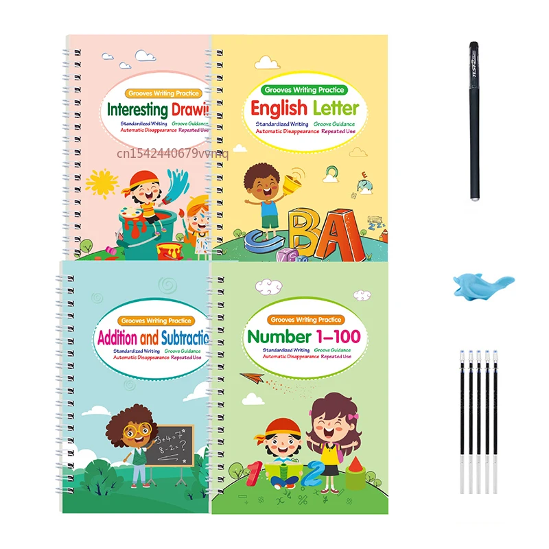 Magic English Copy Book Groove Practice Copybook Children Notebook Learning English Letter Calligraphy Write Exercise Book