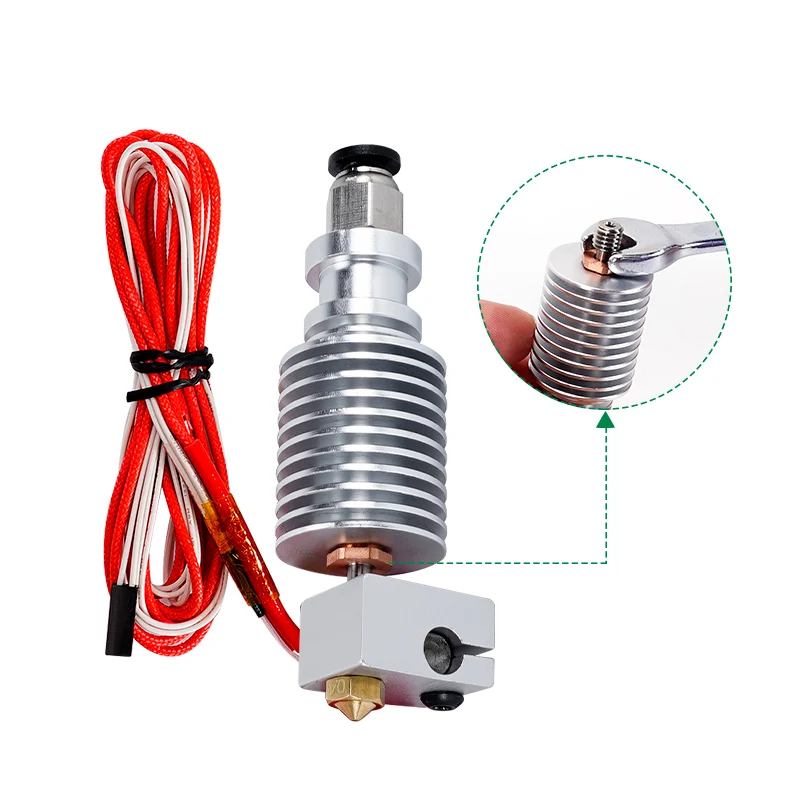 3D Printer Accessory: E3D V6 Titanium Alloy & Red Copper Throat Tube - Wear-Resistant & High-Temperature Resistant, M7 Thread