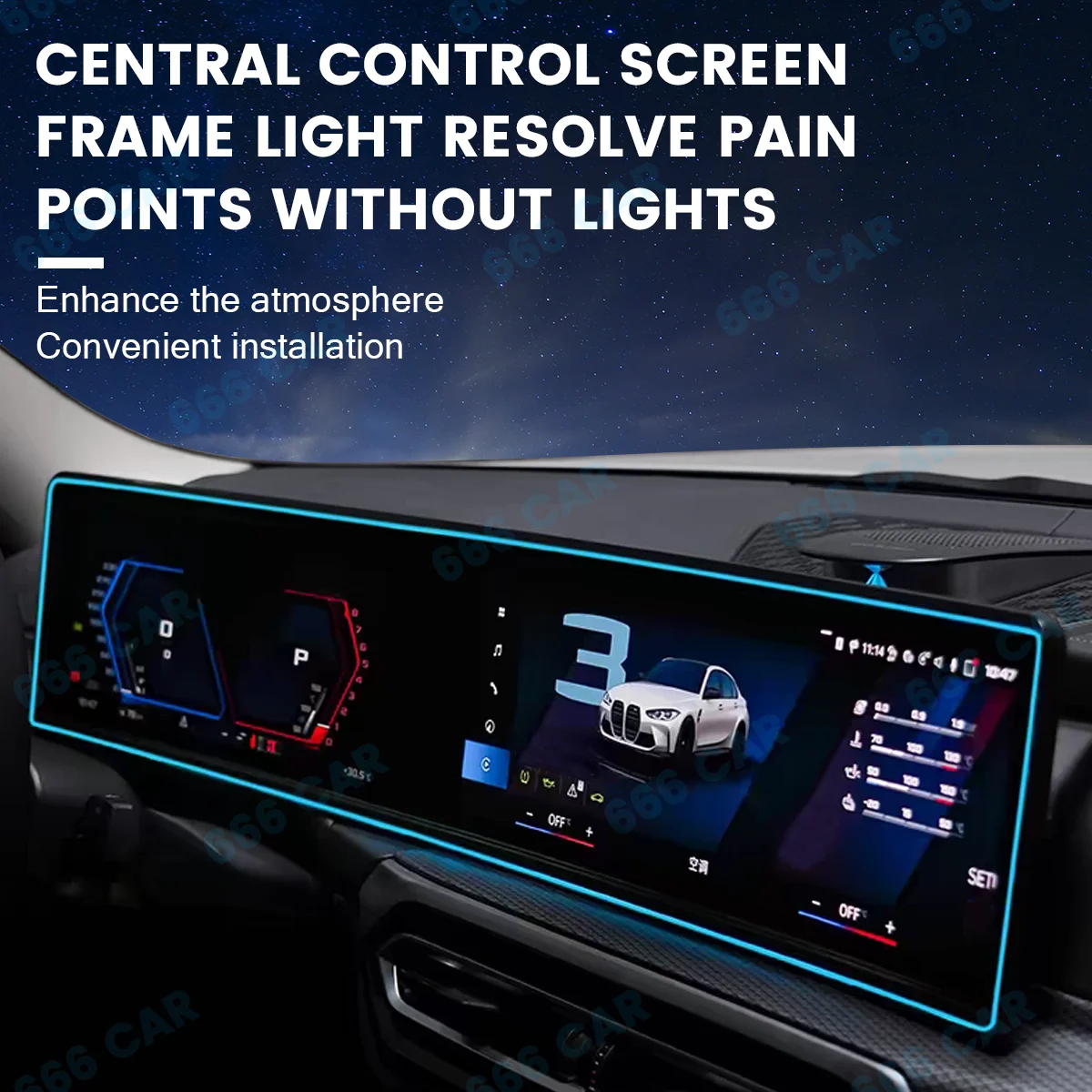 11 Color Screen Ambient Light For BMW G20 G26 G60 G05 X5 G06 X6 G07 X7 M3 M4 i3 i4 i5 Series  LED Car Screen light Decoration