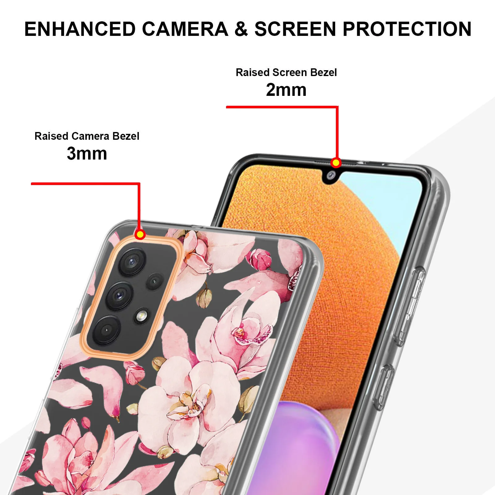 PU Leather Cases For Samsung A21S Aksesuar Flowers Phone Bumper Mobile sFor Samsung Galaxy para A217F A32 M32 5G A33 A22 Cover