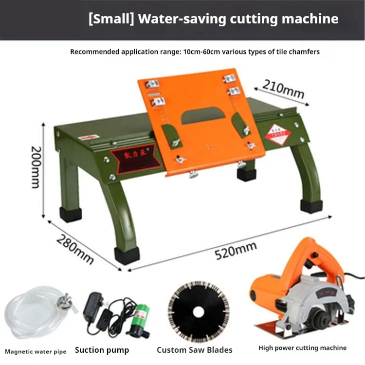 High-precision 45-degree Portable Small Desktop Multi-function Dust-free Water Cutting Bevel Ceramic Tile Chamfering Machine