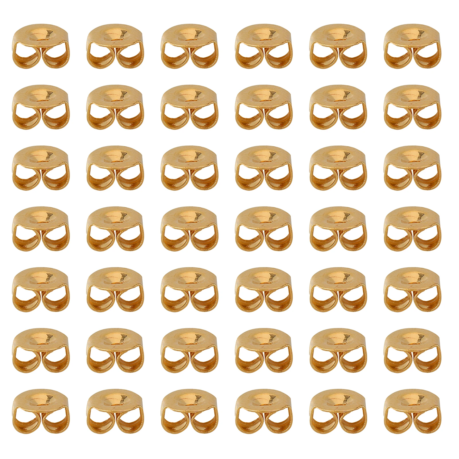 

200pcs Golden 304 Stainless Steel Earring Backs Durable Jewelry Accessories for DIY Making Fine Polishing