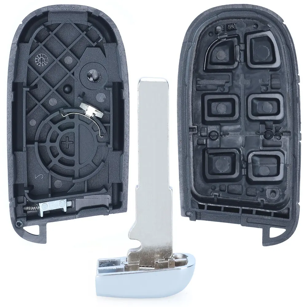 

KEYECU Replacement Keyless Remote Smart Proximity Key Shell Case 2/3/4/5 Buttons for Fiat 500 500L 500X 2016+ Uncut SIP22 Blade