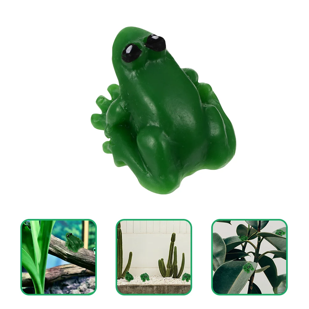 24 Cs Resin Frog Small Animal Toys Tiny Frogs Mini Figures for Garden Figurines Model Stuff