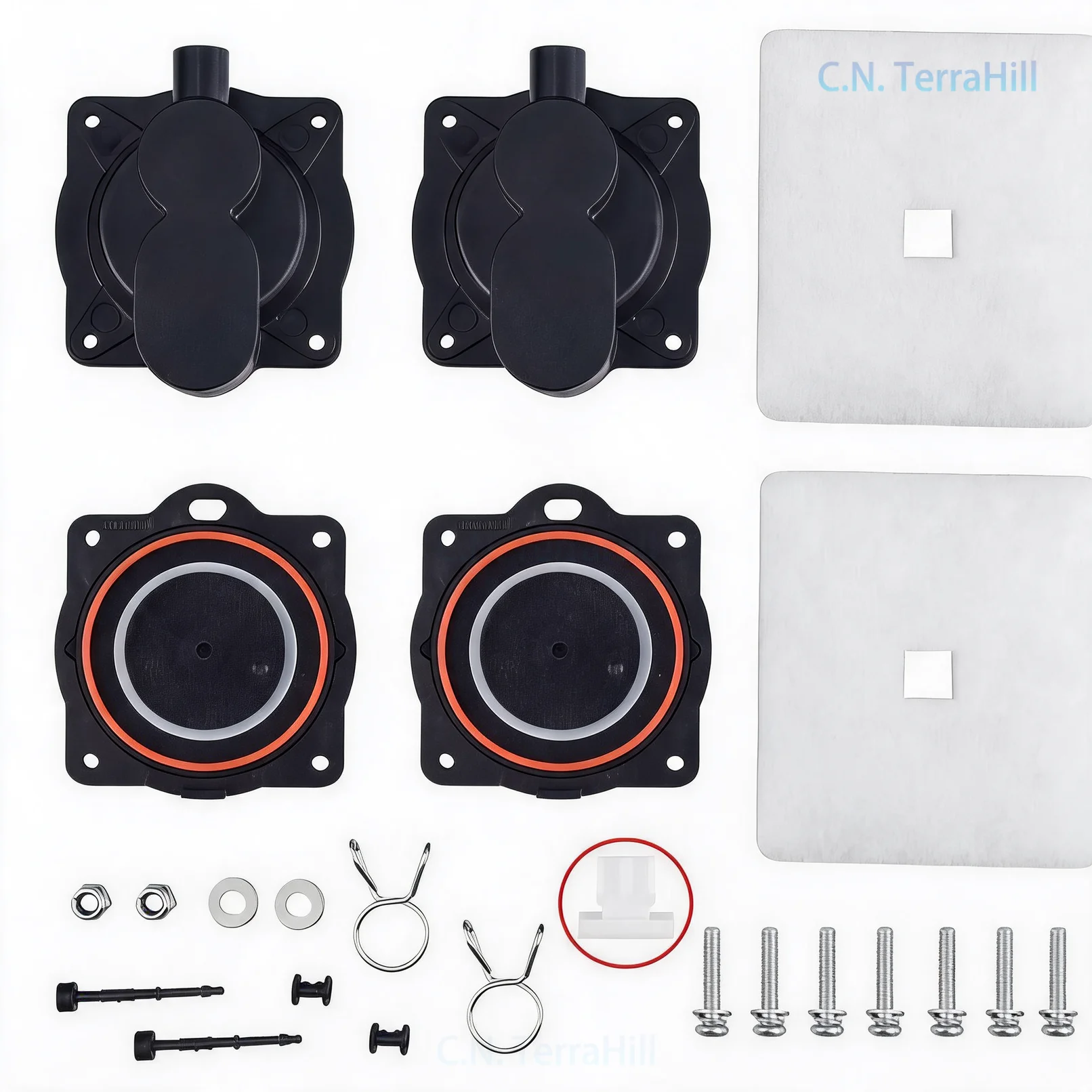 Air Pump Rebuild Kit Compatible with Hiblow HP80 HP60, Complete Repair Parts with White Switch