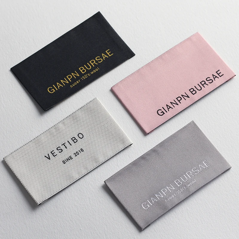 Manufacturer Custom Brand Logo High Density Garment Neck Label Luxury Woven Label for Clothing