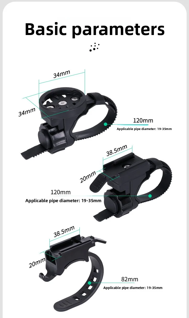 OFFBONDAGE Fahrrad Multifunktionaler Codetischhalter Geeignet für Mountainbikes Rennräder Fahrradbeleuchtung Sportkamerahalter – Detail 2