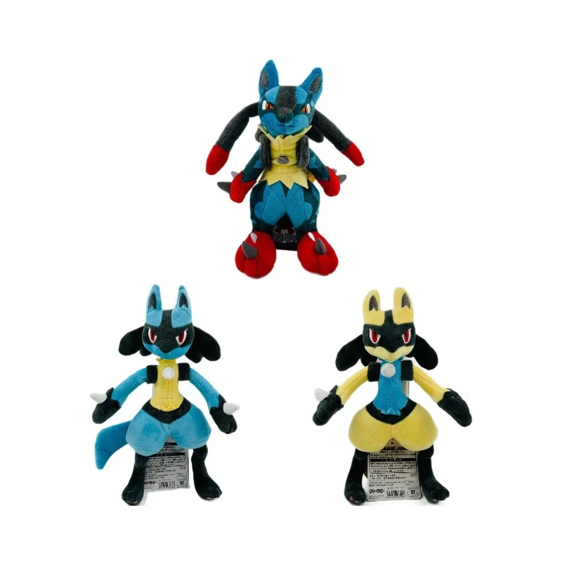 Pokemon Lucario Toy Shiny Yellow Red Blue Lucario Soft Doll Room Decor Super Mega Lucario Evolution Version Birthday Xmas Gifts