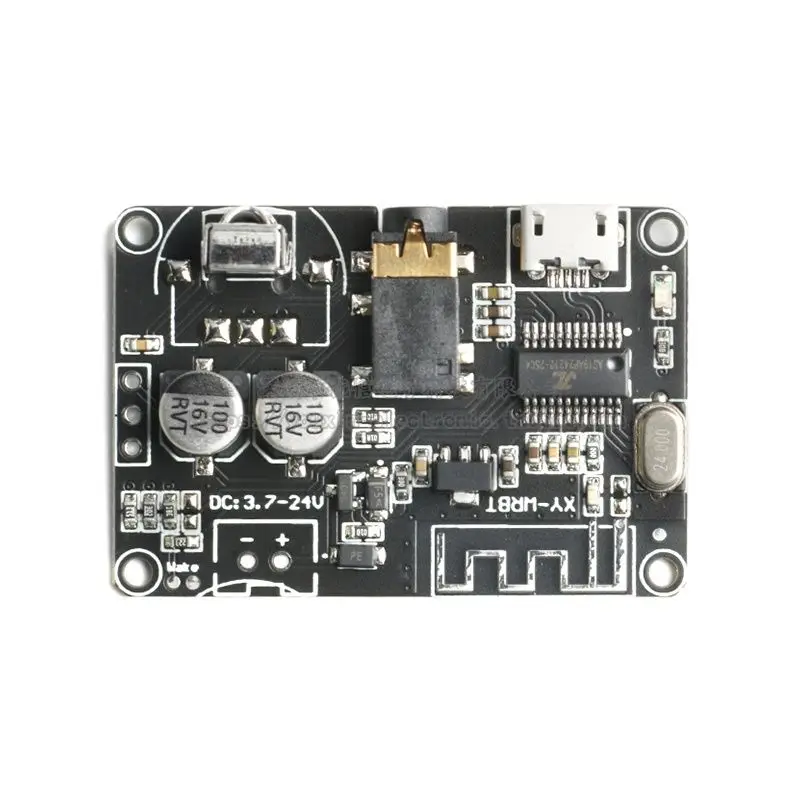 

Bluetooth 5.0 decoder board stereo audio module adjustable speaker power amplifier wide voltage volume XY-WRBT