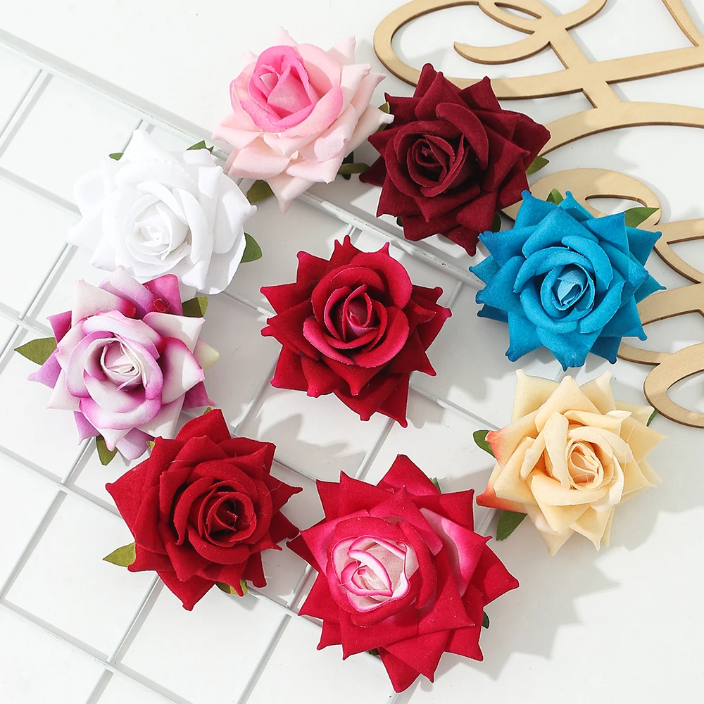 3/5Pcs Artificial Rose Silk Simulation Flower Room Decoration Garden Wedding Decor DIY Small Hot Selling Items Hair Accessories